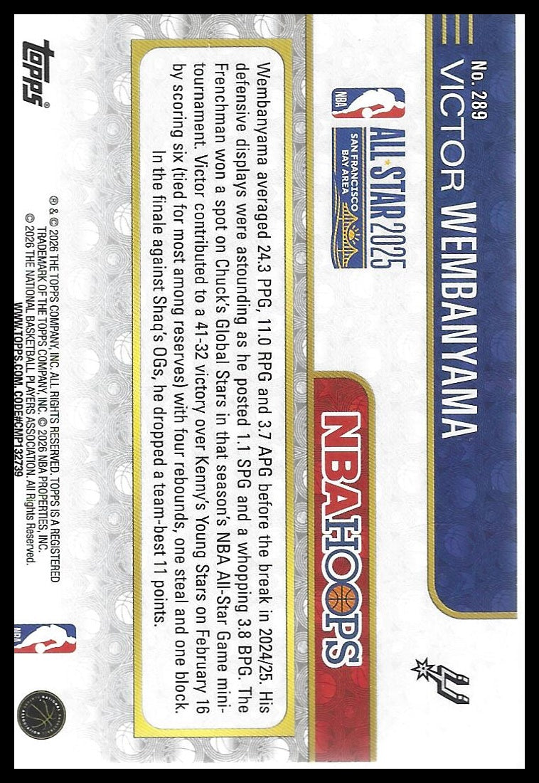 2025-26 Hoops #289 Victor Wembanyama