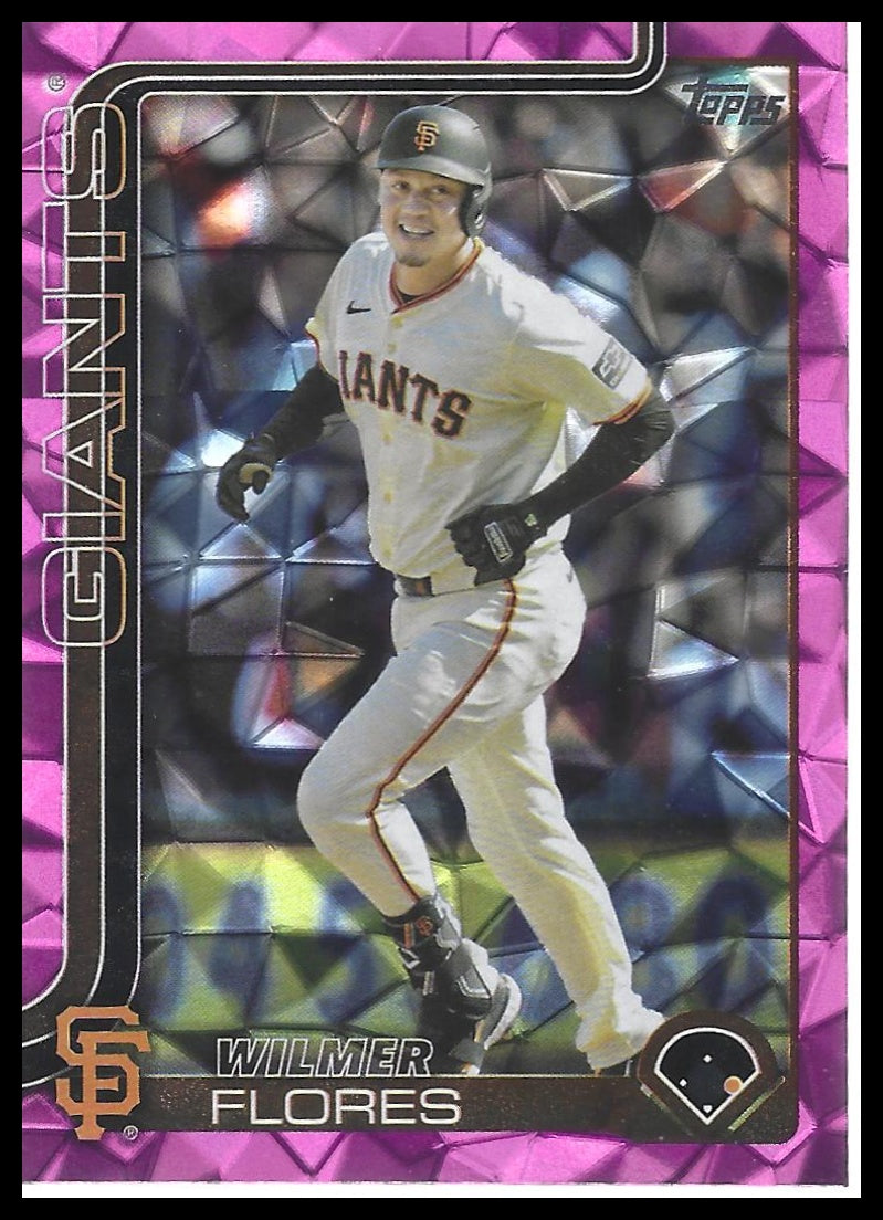2025 Topps Update #US160 Wilmer Flores Pink Diamante Foil