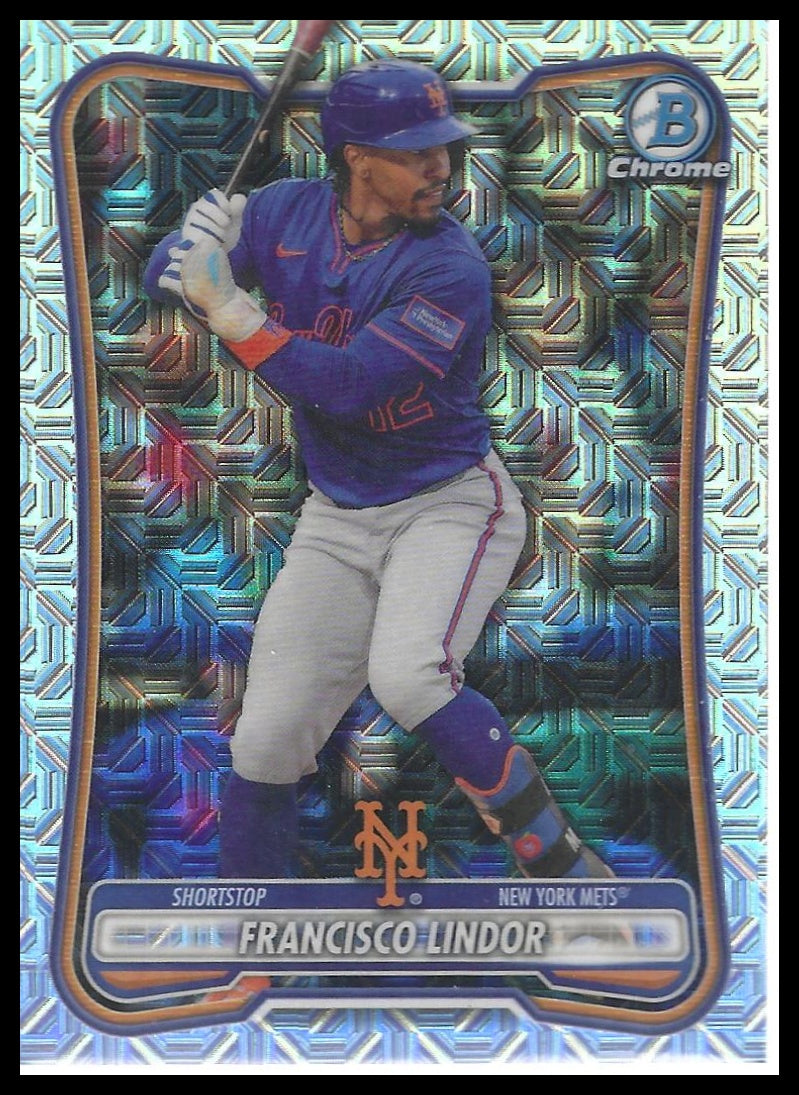 2026 Bowman #17 Francisco Lindor Chrome Mojo Refractors