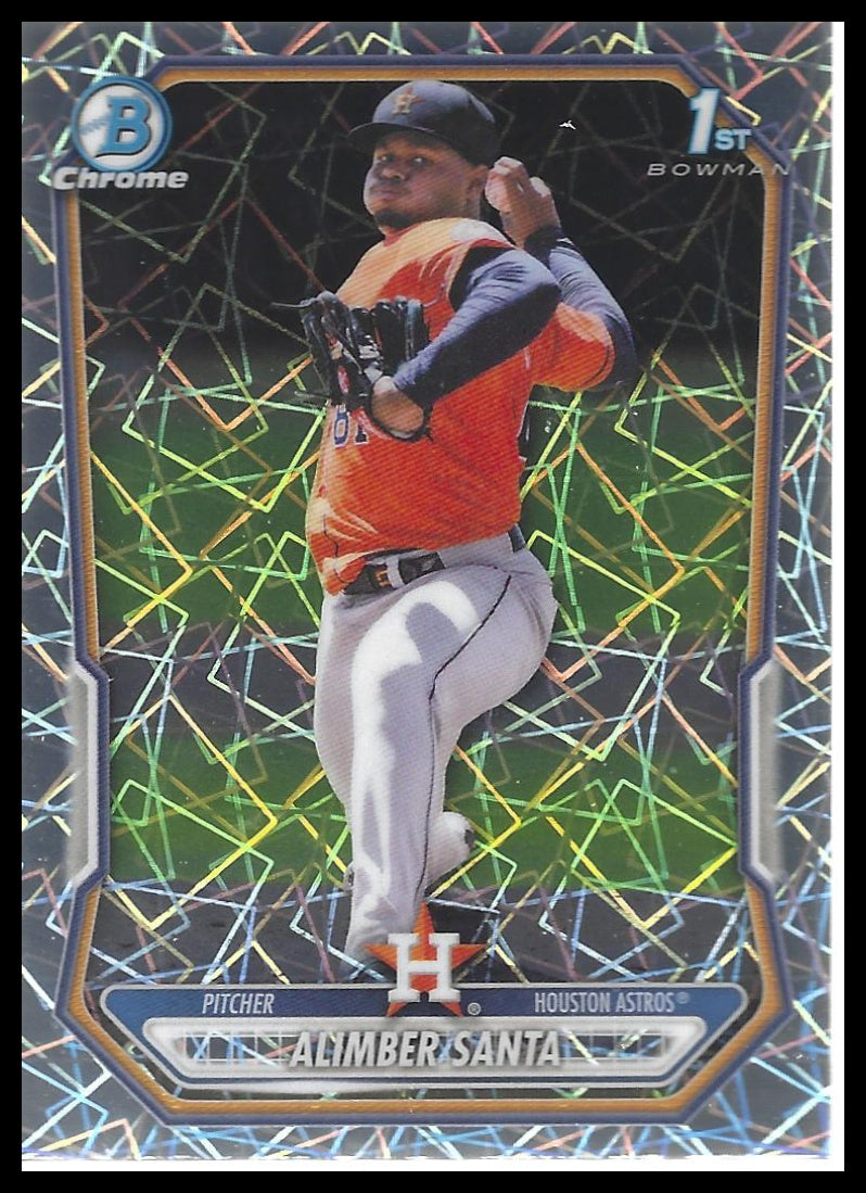 2026 Bowman #BCP-30 Alimber Santa Chrome Prospects Lazer Refractor