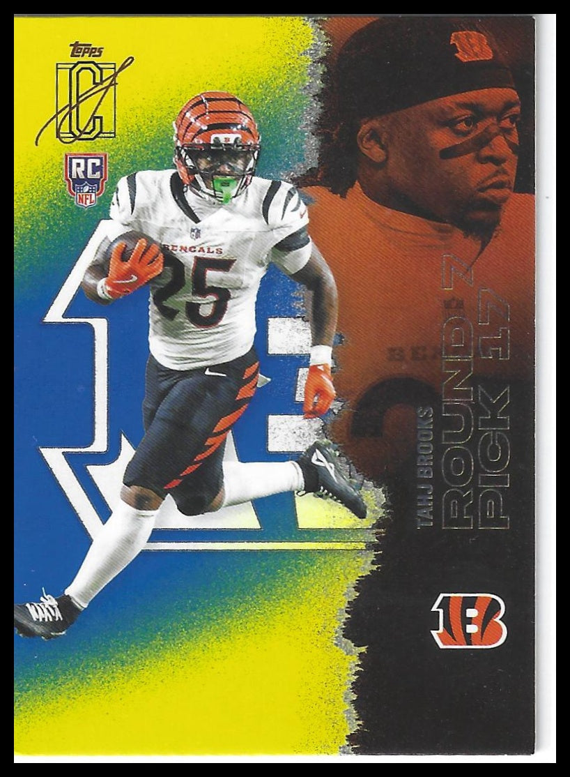 2025 Topps Signature Class #177 Tahj Brooks Blue & Yellow