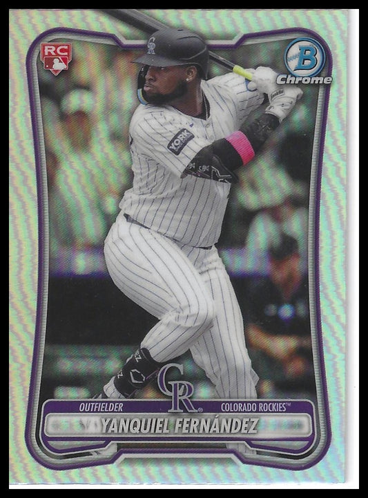 2026 Bowman #91 Yanquiel Fernández Rookie Red RC Logo