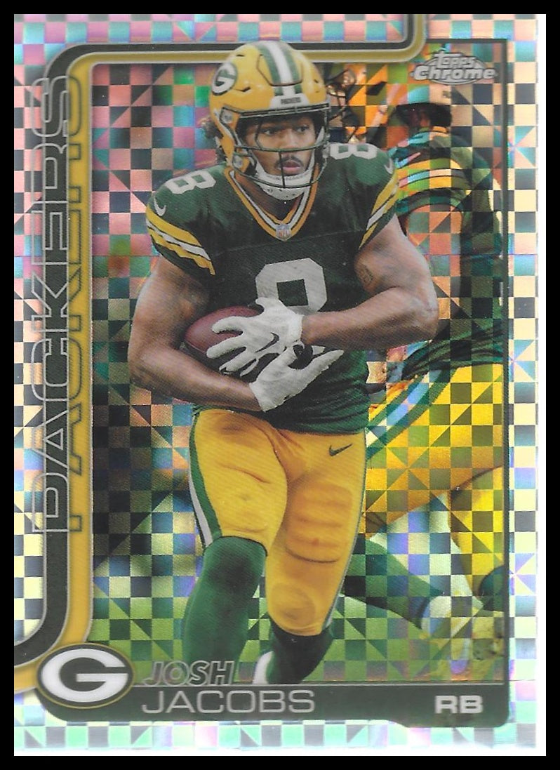 2025 Topps Chrome #110 Josh Jacobs X-Fractor