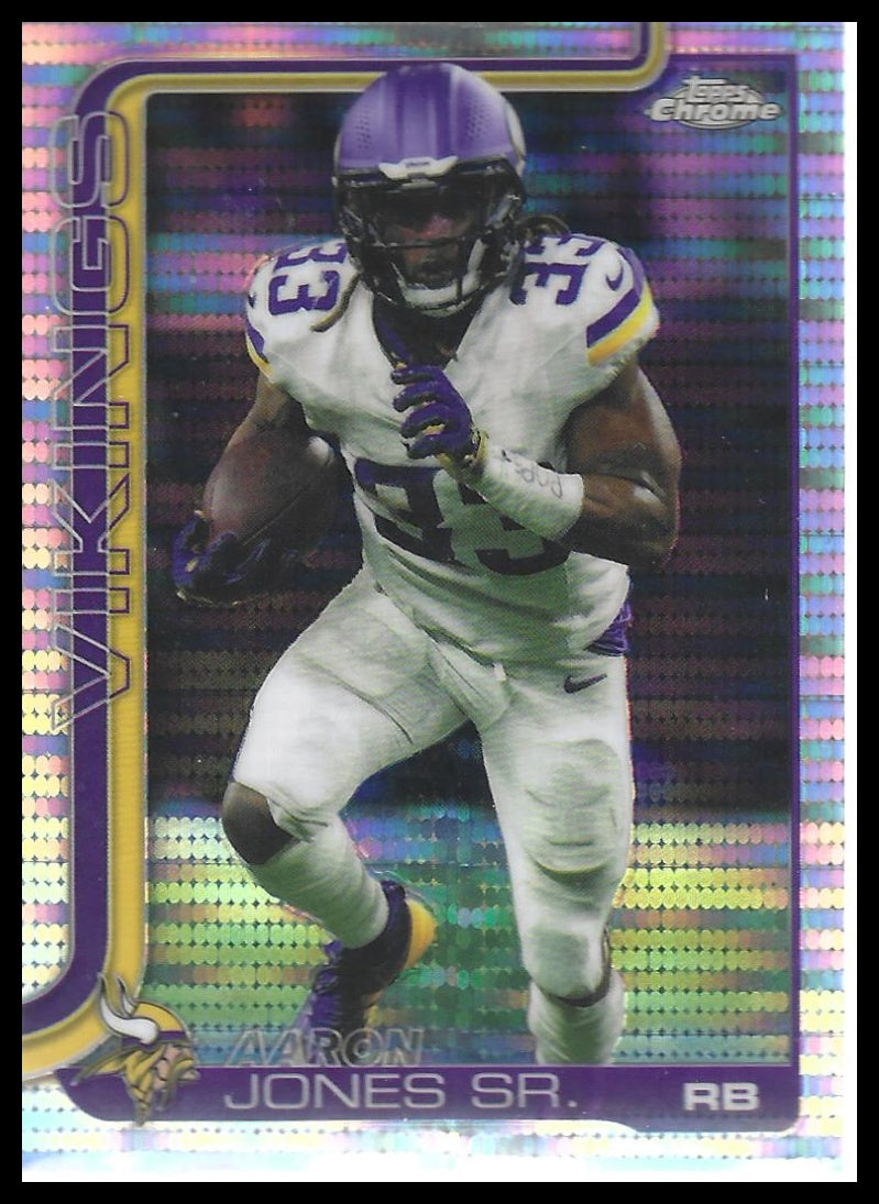 2025 Topps Chrome #201 Aaron Jones Pulsar Refractor