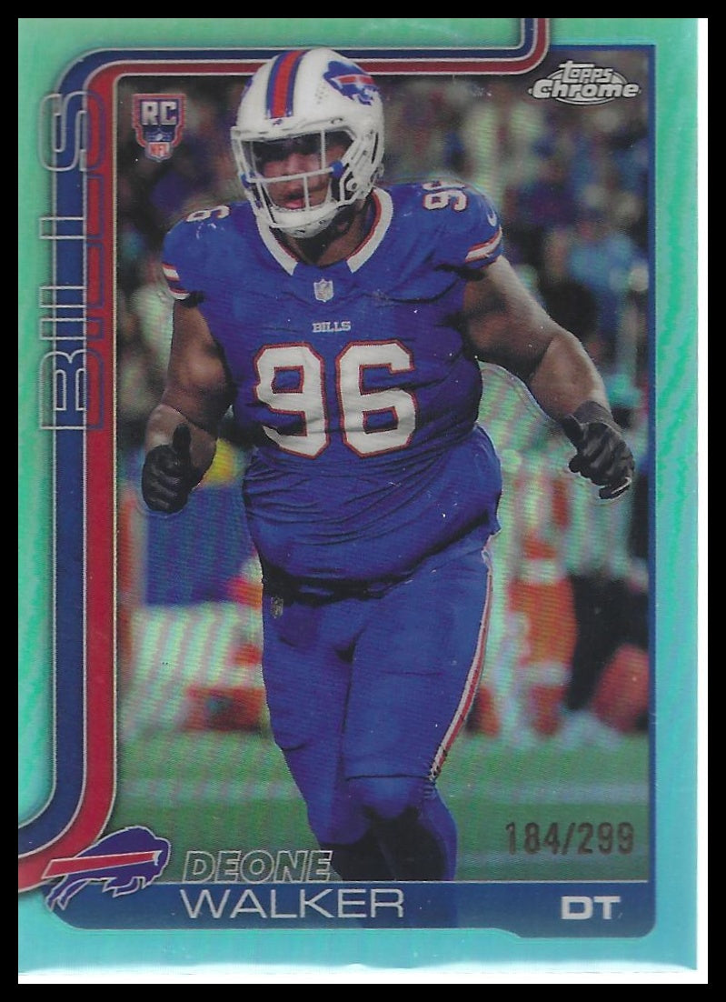 2025 Topps Chrome #360 Deone Walker Teal Refractor #/299