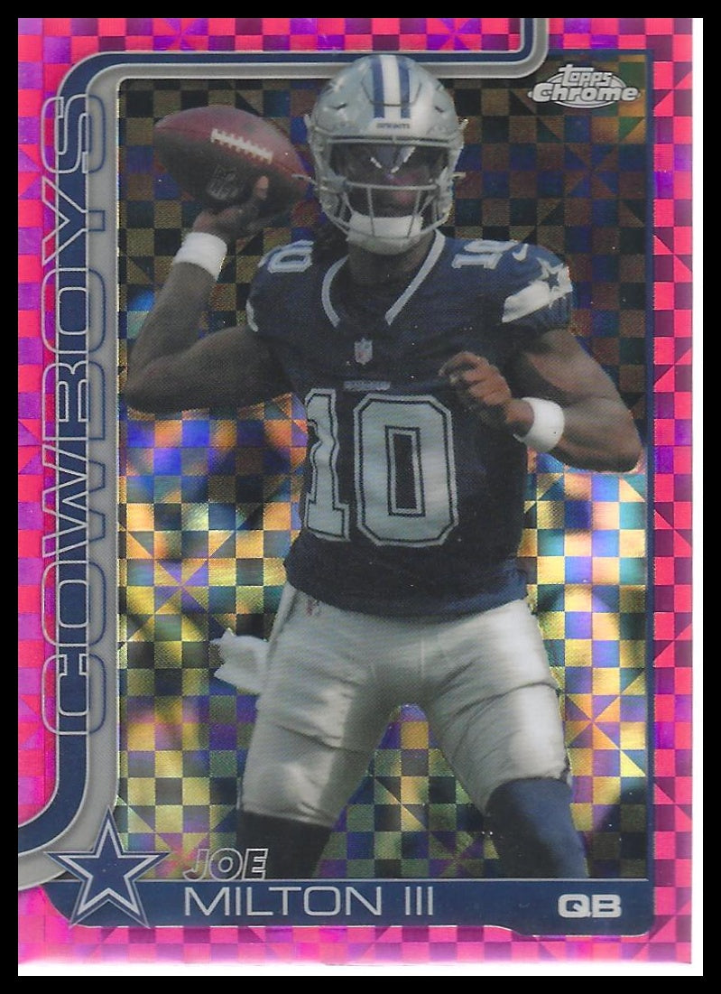 2025 Topps Chrome #85 Joe Milton III Pink X-Fractor