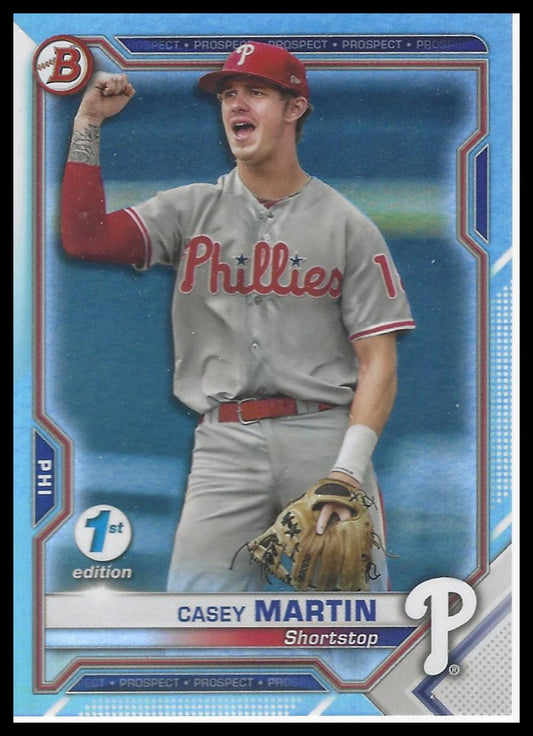 2021 Bowman 1st Edition #BFE-92 Casey Martin Sky Blue