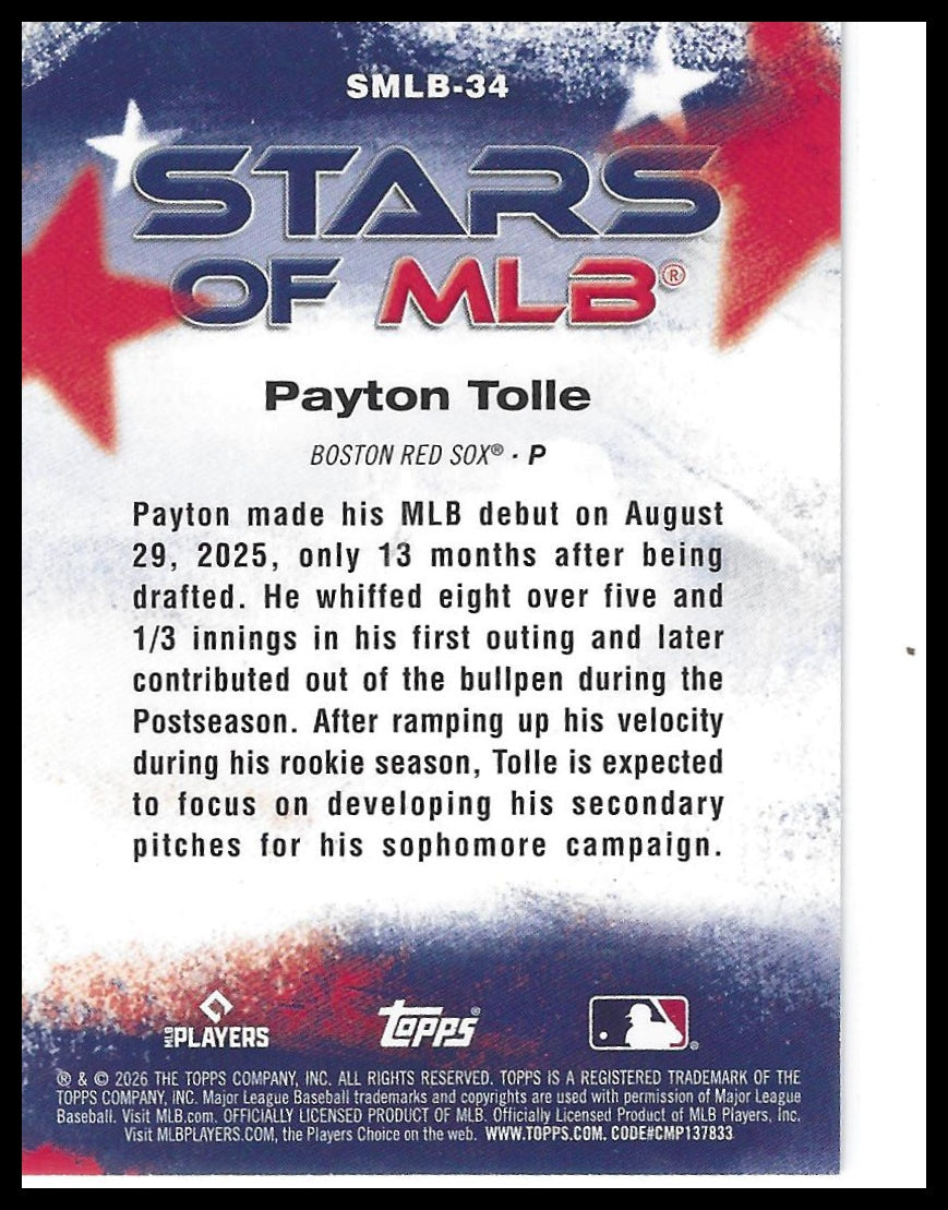 2026 Topps #SMLB-34 Payton Tolle Stars of MLB
