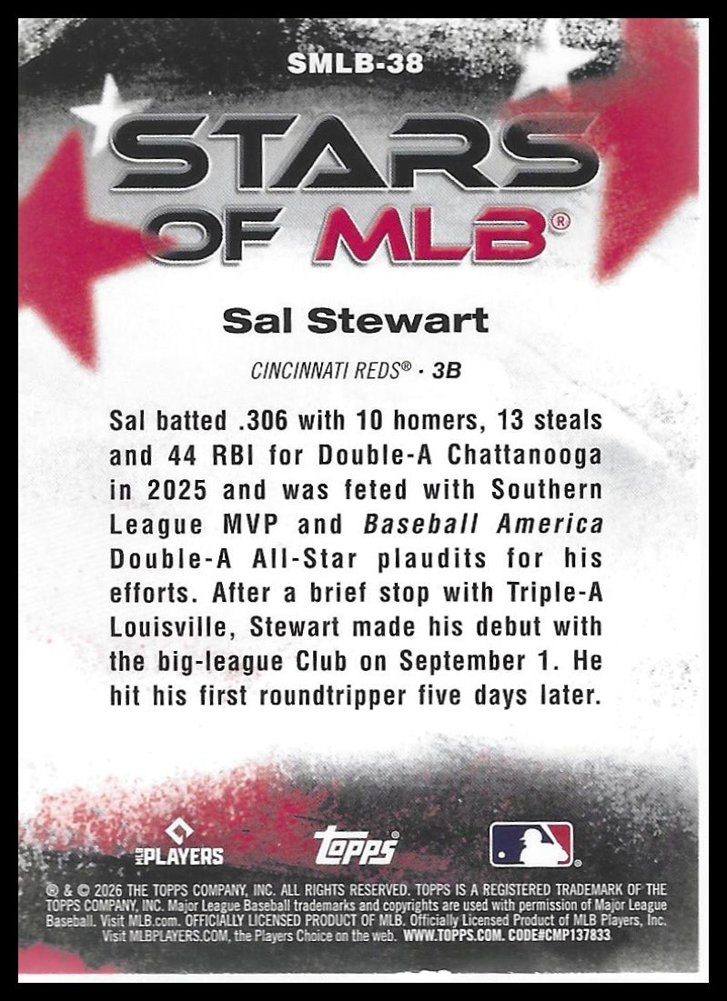 2026 Topps #SMLB-38 Sal Stewart Stars of MLB