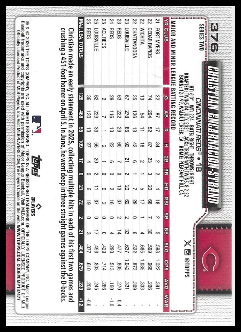 2026 Topps #376 Christian Encarnacion-Strand Holo Foil