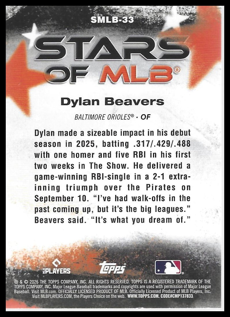 2026 Topps #SMLB-33 Dylan Beavers Stars of MLB