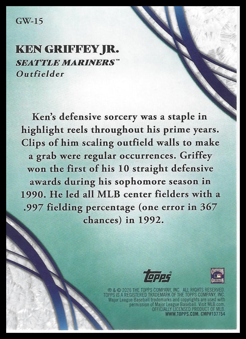 2026 Topps #GW-15 Ken Griffey Jr. Glove Work