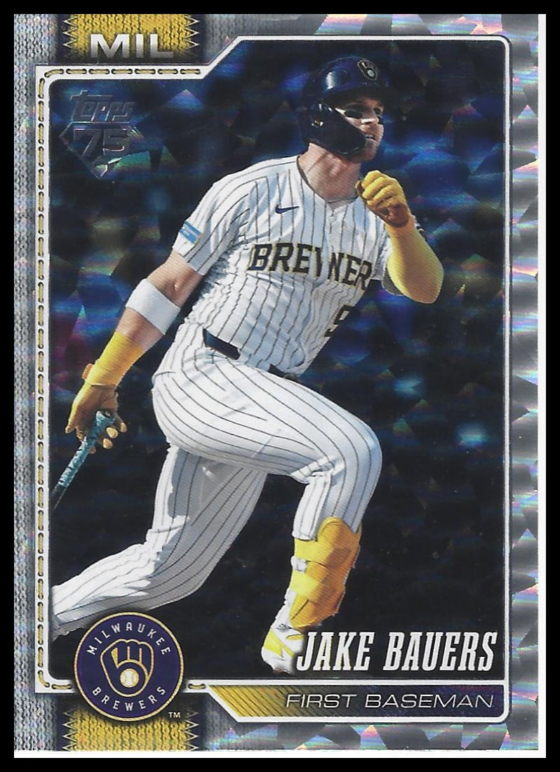 2026 Topps #604 Jake Bauers Silver Crackle Foil