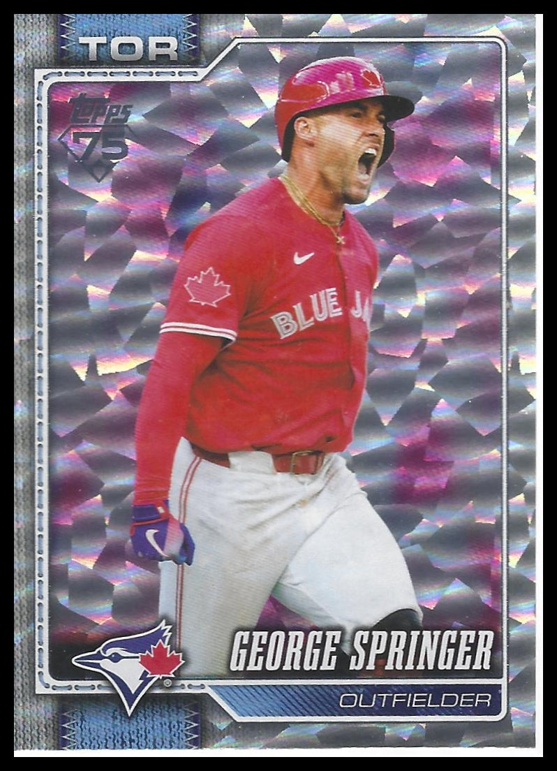 2026 Topps #455 George Springer Silver Crackle Foil