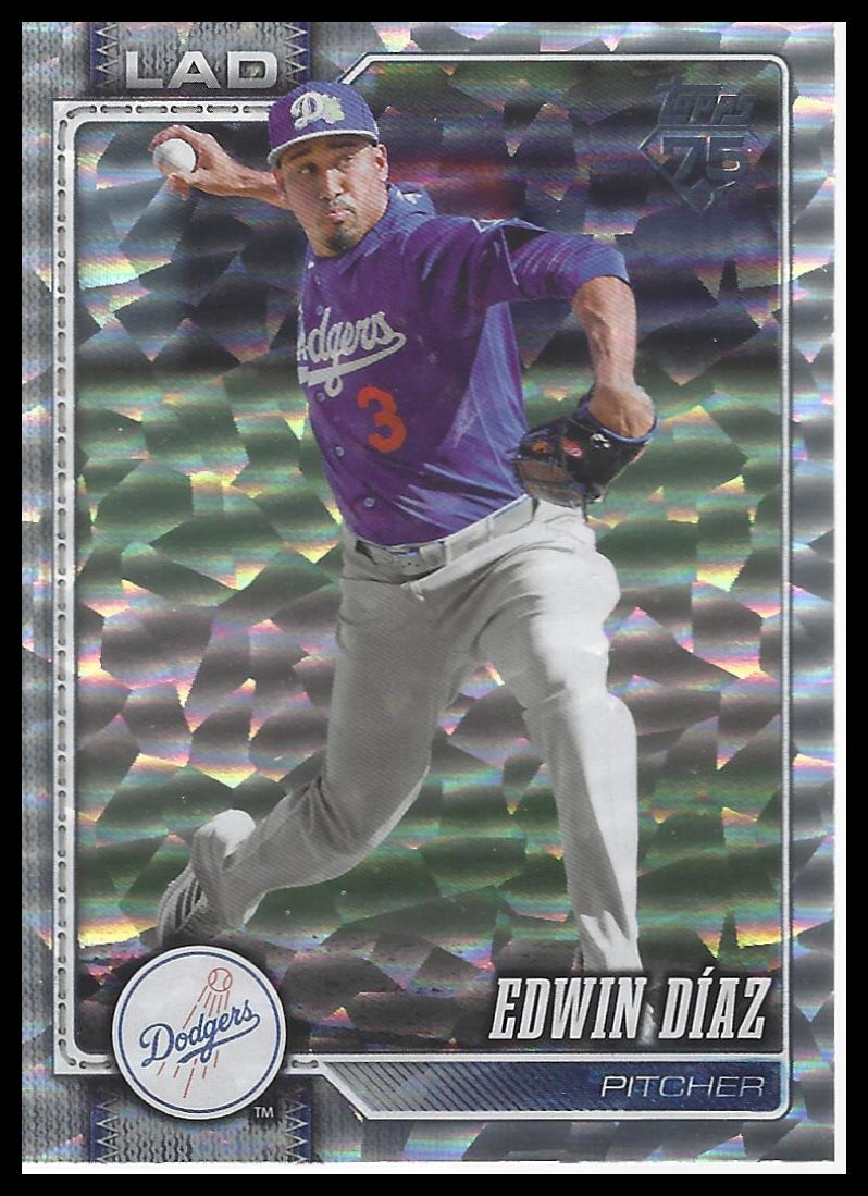 2026 Topps #506 Edwin Díaz Silver Crackle Foil