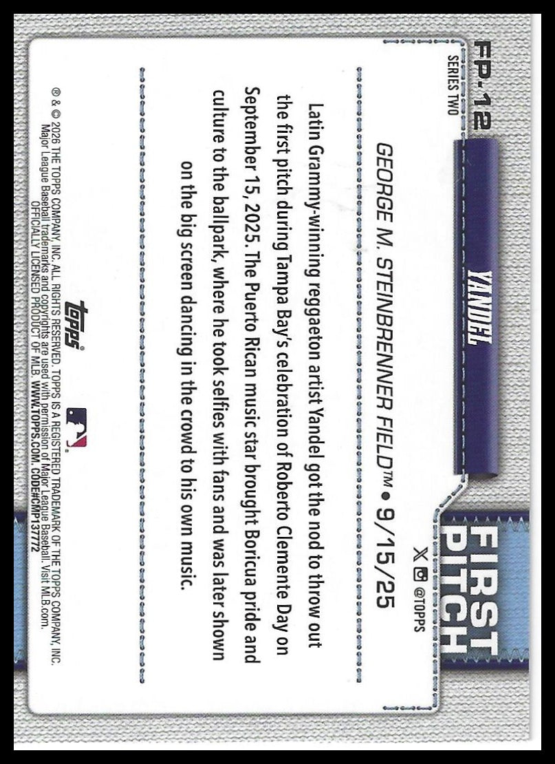 2026 Topps #FP-12 Yandel First Pitch