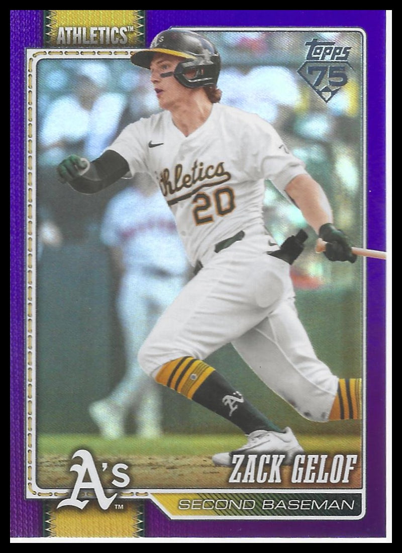 2026 Topps #424 Zack Gelof Purple Rainbow Foil #/250