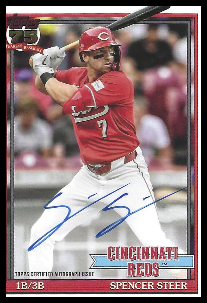 2026 Topps 91A-SST Series 2 Spencer Steer Autograph 1991
