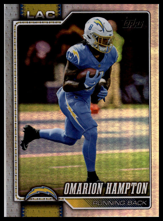 2026 Topps Flagship #107 Omarion Hampton Rainbow Foil