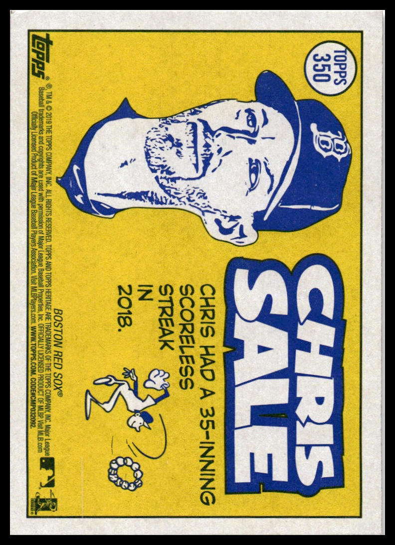 2019 Topps Heritage #350 Chris Sale
