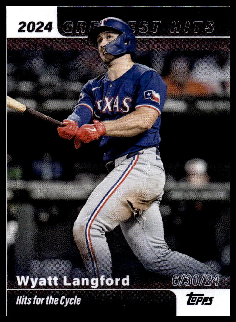 2025 Topps #GH-27 Wyatt Langford 2024 Greatest Hits