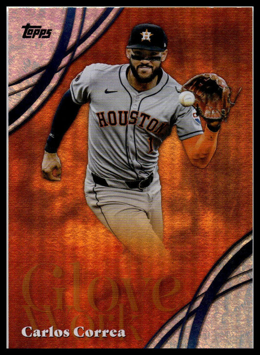2026 Topps #GW-52 Carlos Correa Glove Work