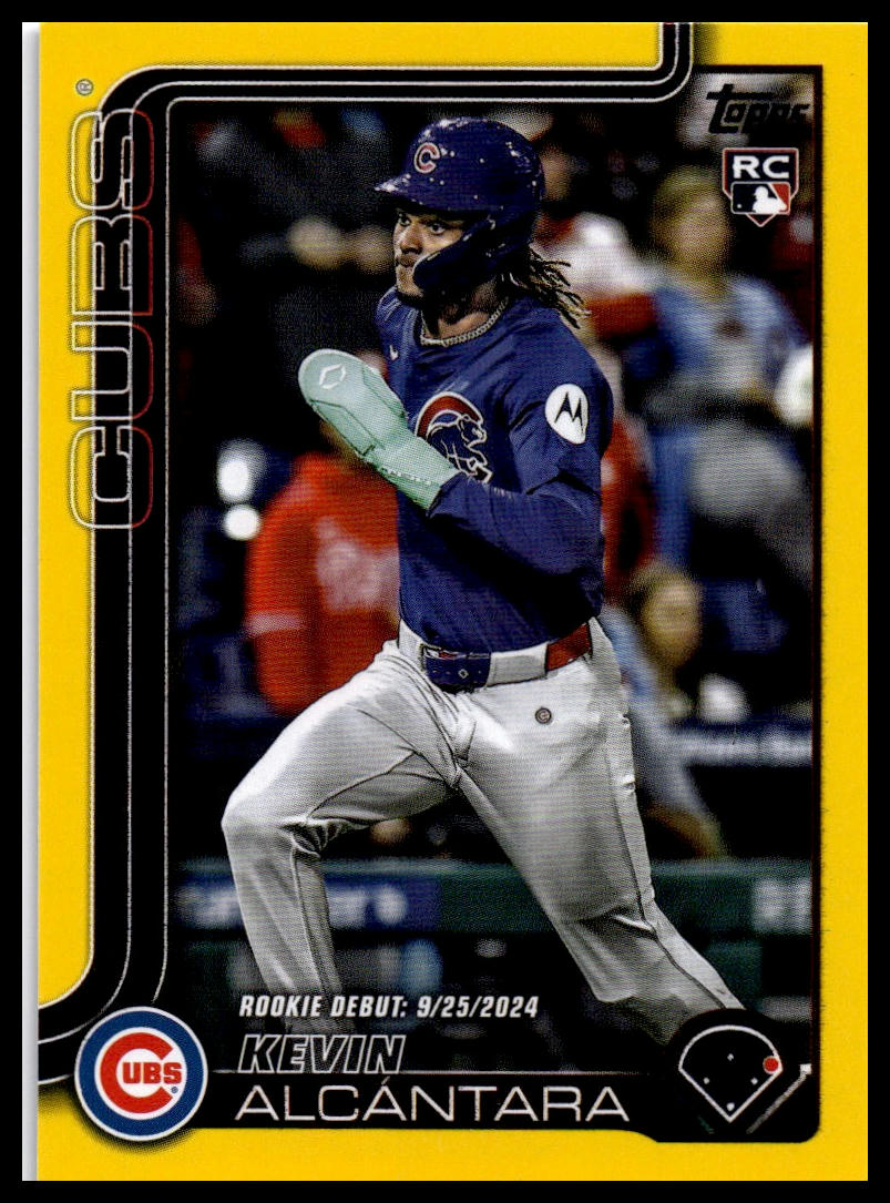 2025 Topps Update #US128 Kevin Alcántara Yellow