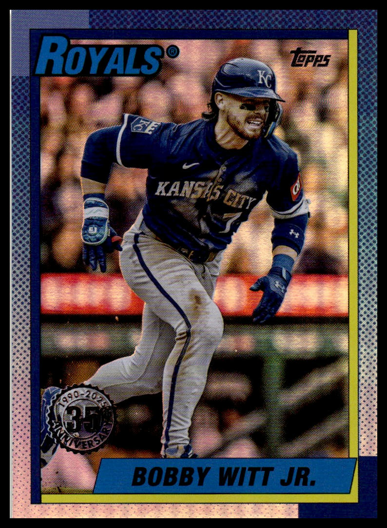 2025 Topps Update #U90-31 Bobby Witt Jr. 1990 Topps Baseball 35th Anniversary