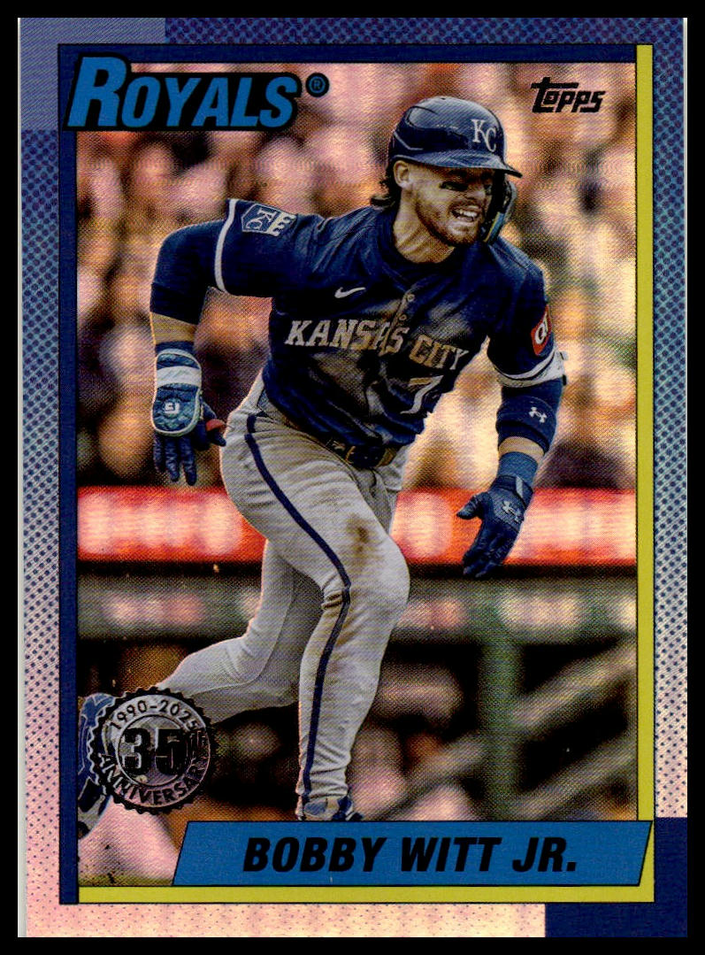 2025 Topps Update #U90-31 Bobby Witt Jr. 1990 Topps Baseball 35th Anniversary