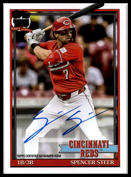 2026 Topps #91A-SST Spencer Steer 1991 Autographs (Series Two)