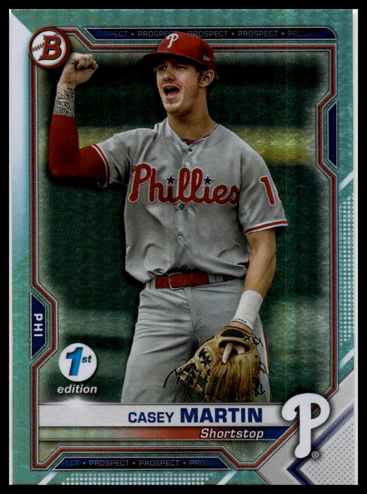 2021 Bowman 1st Edition #BFE-92 Casey Martin Sky Blue