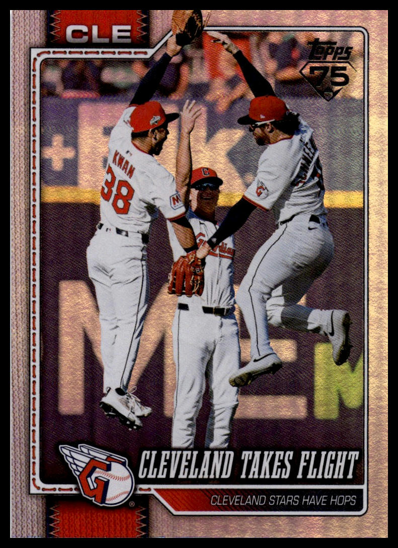 2026 Topps #548 Cleveland Takes Flight Rainbow Foil