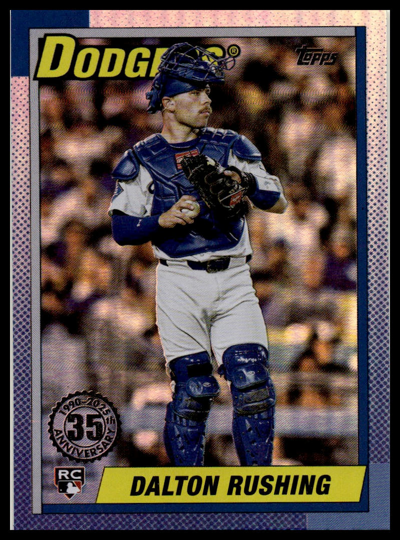 2025 Topps Update #U90-5 Dalton Rushing 1990 Topps Baseball 35th Anniversary