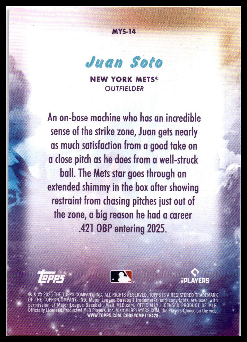 2025 Topps Update #MYS-14 Juan Soto Mystical