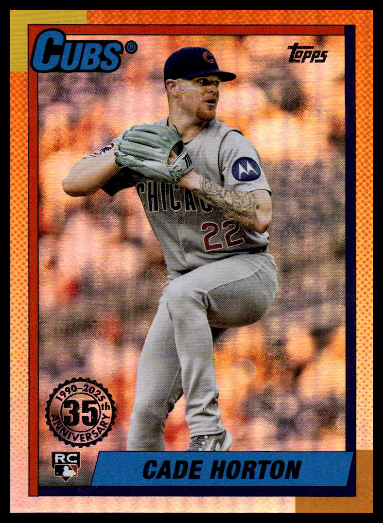 2025 Topps Update #U90-16 Cade Horton 1990 Topps Baseball 35th Anniversary