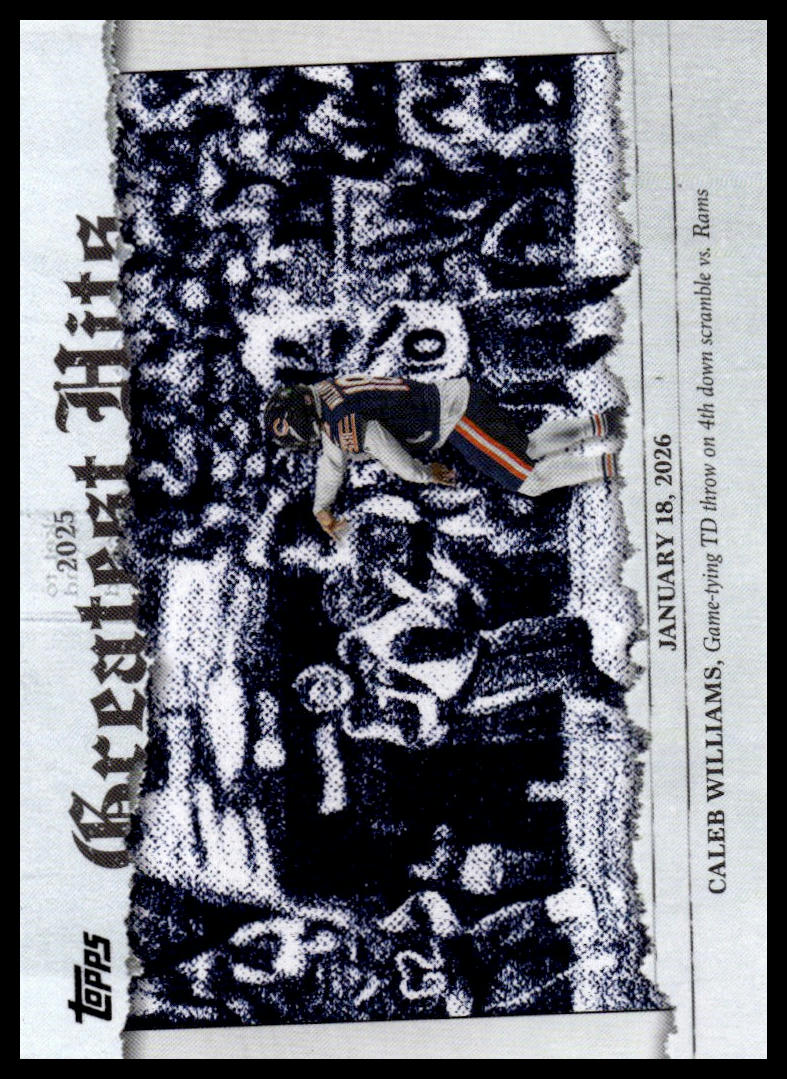 2026 Topps Flagship #25GH-CWI Caleb Williams 2025 Greatest Hits