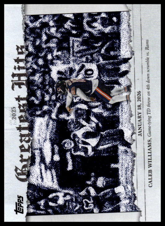 2026 Topps Flagship #25GH-CWI Caleb Williams 2025 Greatest Hits